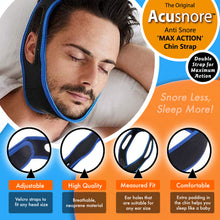 Load image into Gallery viewer, Acusnore Anti Snore Double Support "Max Action" Chin Strap