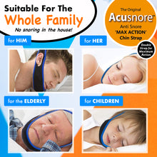 Load image into Gallery viewer, Acusnore Anti Snore Double Support "Max Action" Chin Strap