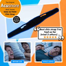 Load image into Gallery viewer, Acusnore Anti Snore Double Support "Max Action" Chin Strap