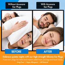 Load image into Gallery viewer, The Acusnore Soft Silicone Ear Plugs for Better Sleep, Noise Reduction &amp; Ear Protection - 6 Pack